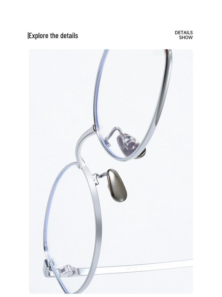 Women's Ultralight Titanium Cat Eye Glasses, Fashionable Polygon Design, Anti-Blue Light, Prescription-Ready.