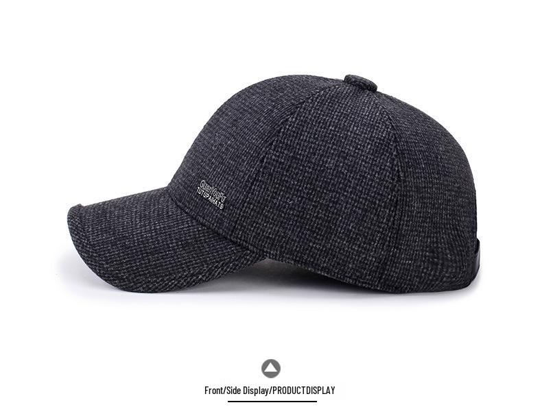 Gorra de Béisbol de Lana Cálida para Hombre Otoño/Invierno con Protección para las Orejas