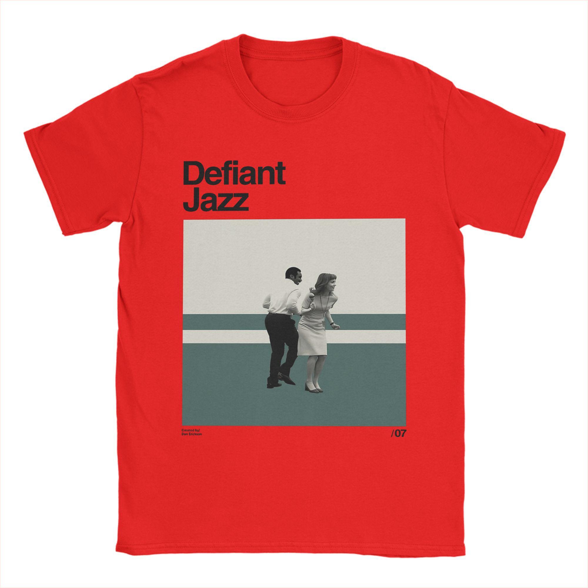 Defiant Jazz Severance Unisex Women T Shirt Funny Tee Shirt Short Sleeve Round Neck TShirts 3XL Clothing S