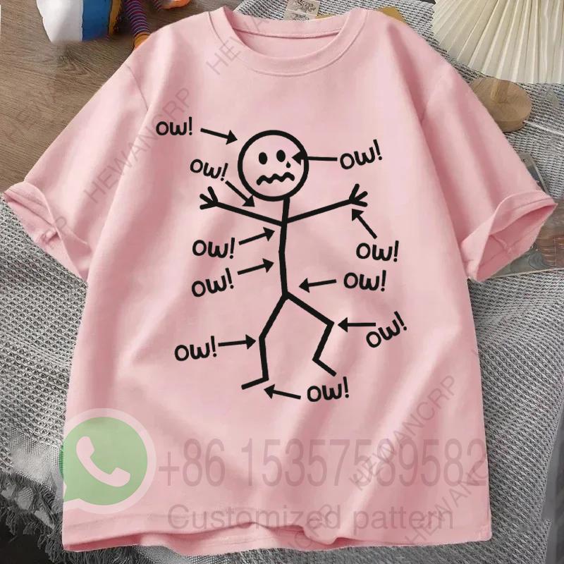 

A Distressed Stick Figure Surrounded By Multiple OW Mens Tracksuit Tshirt Cotton Casual Sportswear Crew Neck Short Sleeve Tops 4XL