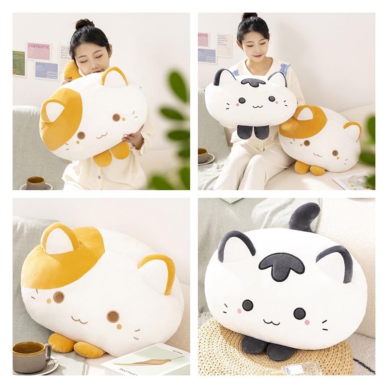 Soft Cat Pillow, Cute Cartoon Cat Design, Plush Sofa Cushion For Home, Bed, And Play