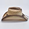 Natural Straw Western Cowboy Hat for Women Men Summer Curling Brim Beach Sun Hats Shapeable Straw Hat
