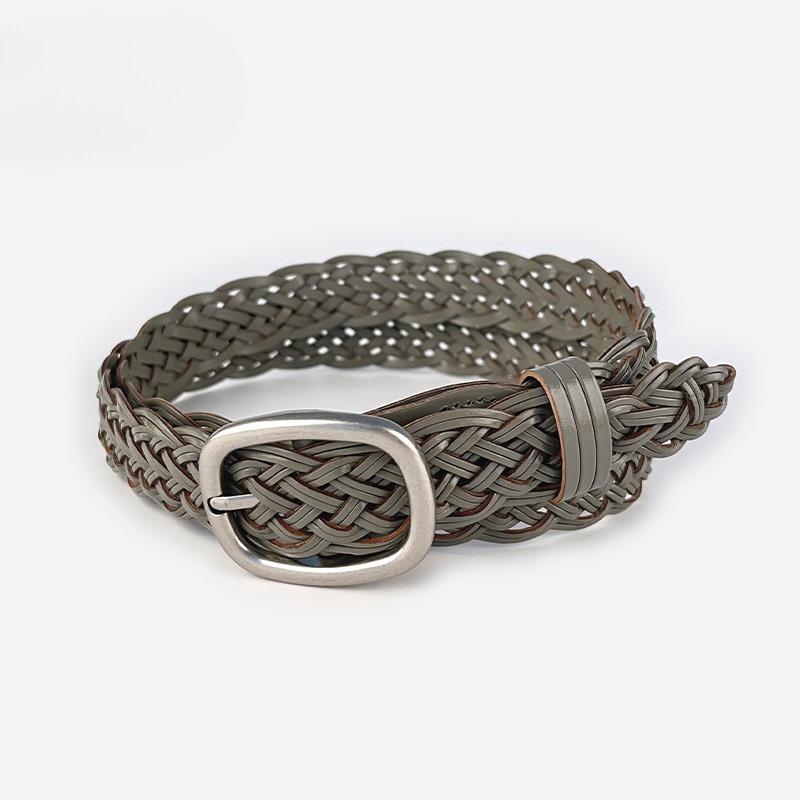 

Женский ремень ручной работы в стиле ретро, без пробивания отверстий, модный, для повседневных брюк, джинсов, короткой юбки 105cm