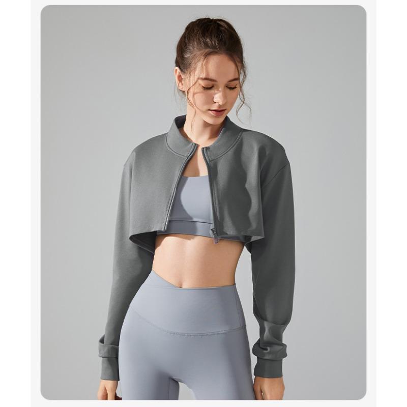 Women's Lapel Halter Sweatshirt Zipper Small Cardigan Short Top