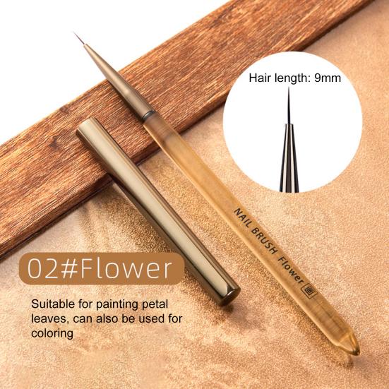 Nail Art Stripes Lines Brushes with Nylon Bristles DIY Painting Flower Brush Drawing Pen Dotting Tools Manicure Tool