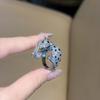 Retro Full Diamond Three-Dimensional Leopard Zircon Personality Exquisite Luxury Temperament Ring