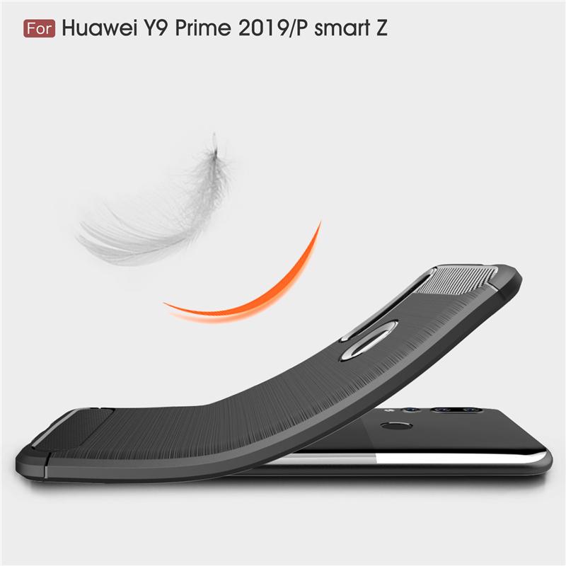 Etui na Huawei Honor 9X Etui Odporne na wstrząsy Bumper Pokrowiec z włókna węglowego na Huawei Honor 9X Pokrowce Fundas na Huawei Honor 9X STK-LX1