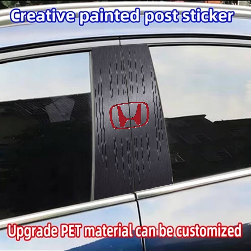 FOR HONDA Car Sticker Auto B-pillar Center Column Decor Cover Scratches Waterproof Sunscreen Vinyl Decals Accessories XL0