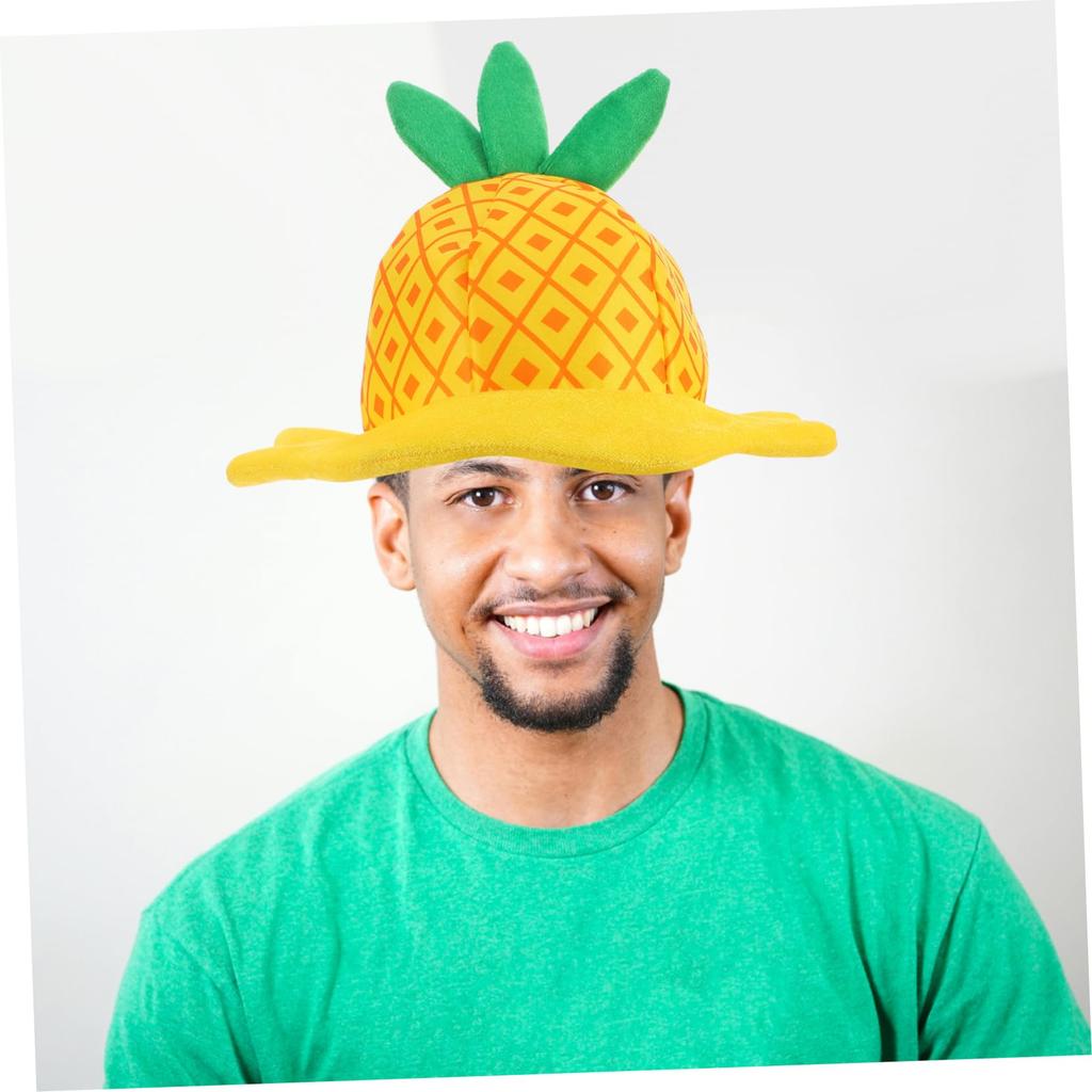 Healeved Pineapple Hat, Kids' Fruit Headgear, Lightweight 59g, Pretend Play, Party Hat, Children's Costume Accessory, 13.78 X 12.80 X 12.60 Inches