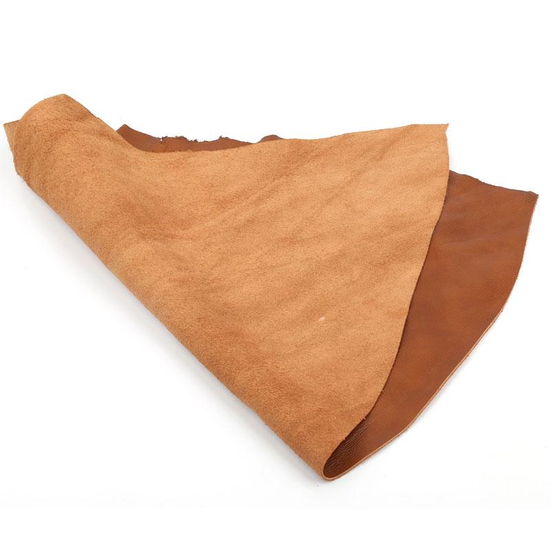 Gelb-Braun Zweifarbig 1,5 mm Vollrindleder Stoff für Polster