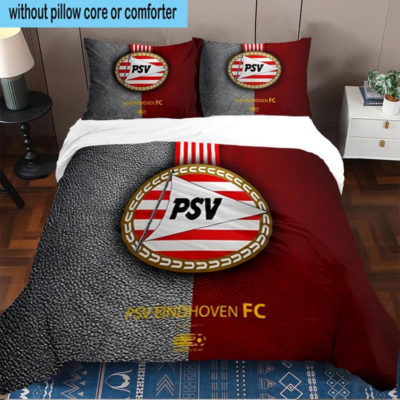 Psv Eindhoven Crest 3PCS Bedding set,Ideal for1pc Duvet Cover And 2pcs Pillowcases Perfect for Christmas gift,Ideal for Bedroom, Dormitory