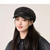 Vintage Heart Label Octagonal Hat for Women New British Retro Velvet Painter's Hat for Spring and Autumn Ladies Casual Cap