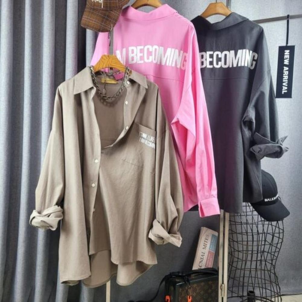 C S In The Room overSize Long Sleeve Shirt 3Color Im vIntage letterIng