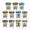 Huaqianguhh Outdoor Side Table, Round Small Mosaic Bird Butterfly Patio Accent, Indoor End Plant Coffee Tea Table for Yard Porch Garden Living