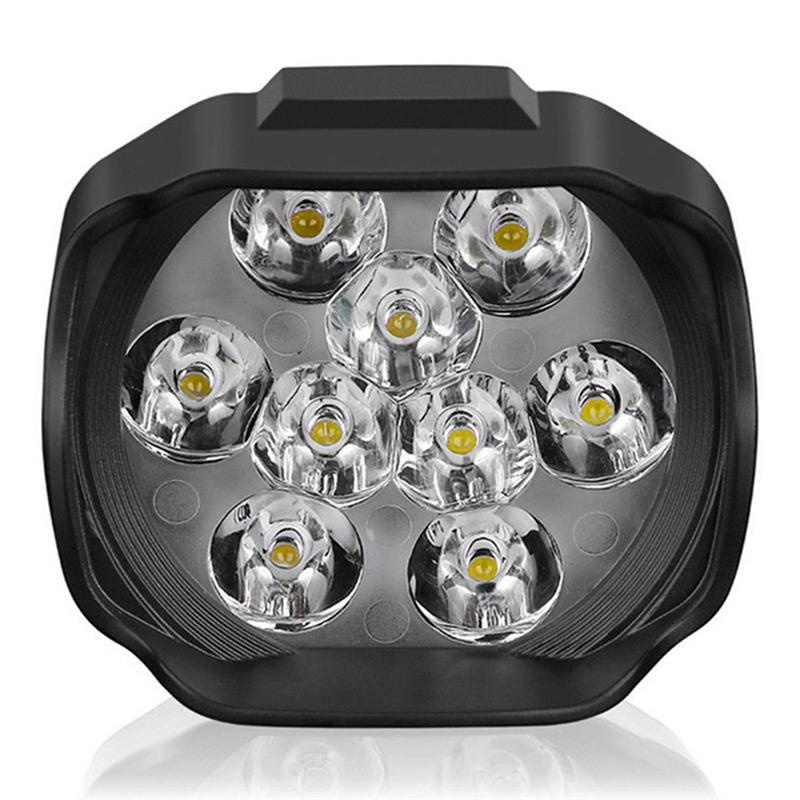 Motorcycle Headlight 9 Led 6W Dc12V Super Bright Spot White Work Light Bicycles
