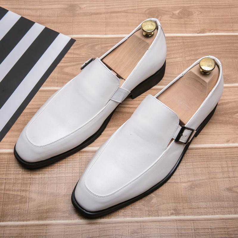 FashionMen Casual Leather Shoes Brand Moccasin Oxfords Driving Shoes Men Loafers Moccasins Dress Shoes For Men New White Italian Shoes