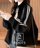 SECOND ROOTS Sleeve Casual and Relaxed Women's Two-Line Hoodie, Cute, Fit, Stretch, Gray, 5S-R07-GY2XL