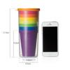 Sada 7 ks Rainbow Plastových kelímků Opakovaně použitelný hrnek na vodu Piknik Cestovní Trendy Legrační Přenosný Rainbow Suit Cup Party Dětský pohárek na pití