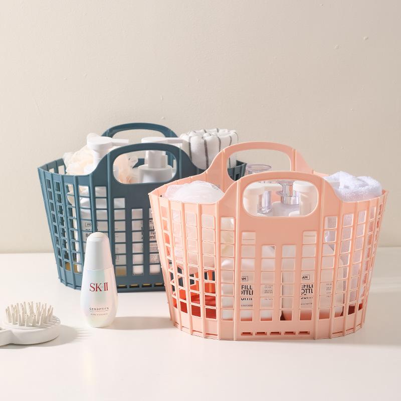 Folding Dirty Clothes Basket, Portable Plastic Bathroom Basket, Laundry Basket, Dirty Clothes Bucket, Storage Basket, Snack, Toy and Clothes Storage