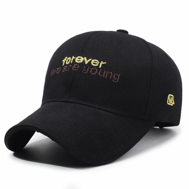 Spring Autumn Letter Embroidered Baseball Cap With Sun Protection For Casual Wear Adults Black