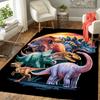 1Pc Dinosaur Sunset Adventure Rug, Office Carpet Indoor Outdoor Doormat, Non-Slip, Comfortable, Living, Christmas Halloween, Xmas Gift G1154