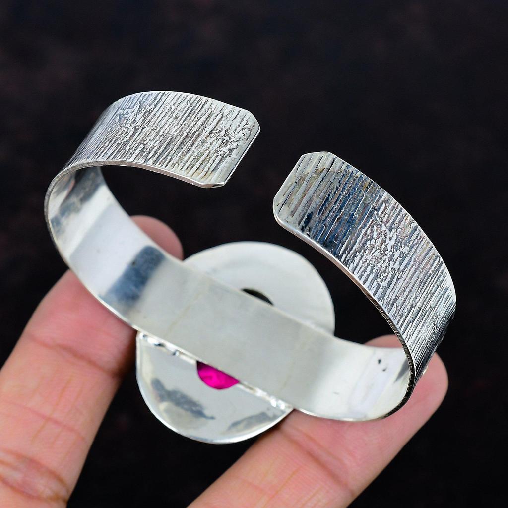 Cotton candy turquoise bangle 925 sterling silver cuff bracelet adjustable bangle very pretty gemstone jewelry handmade bangle gifts for mom