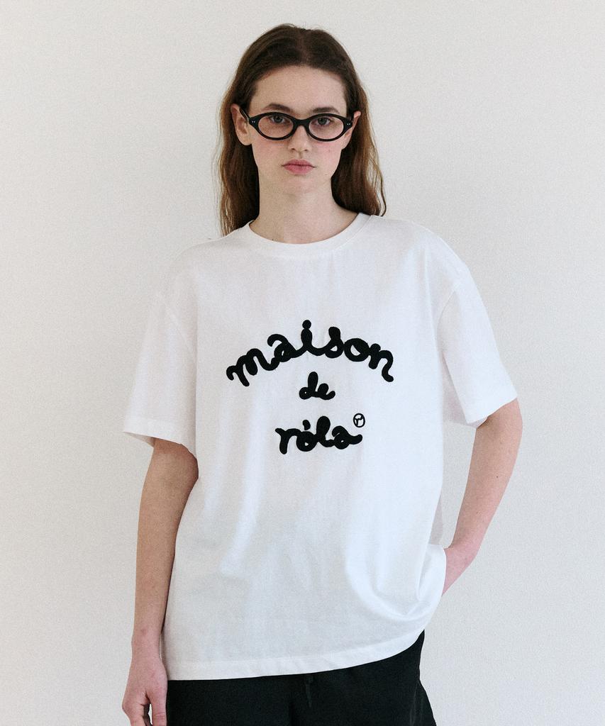 ROLAROLA Maison De Rola Embroidery Loose Fit T-Shirt White
