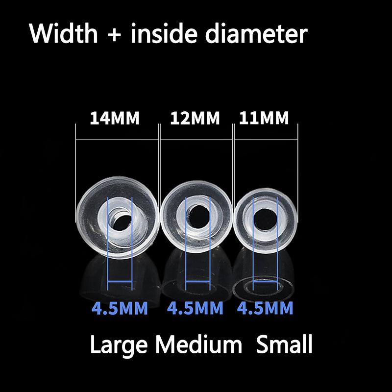 1Pairs Crystal Clear Silicone Earphone Cover In Ear Style Silicone Soft Earplugs Suitable For Senhai Iron Triangle Earphones