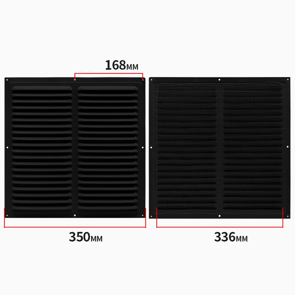 1Pc Air Vent 100-400mm Aluminum Louver Vent Grille Cover Square/rectangle Vent Insect Screen Cover For Kitchen Bathroom