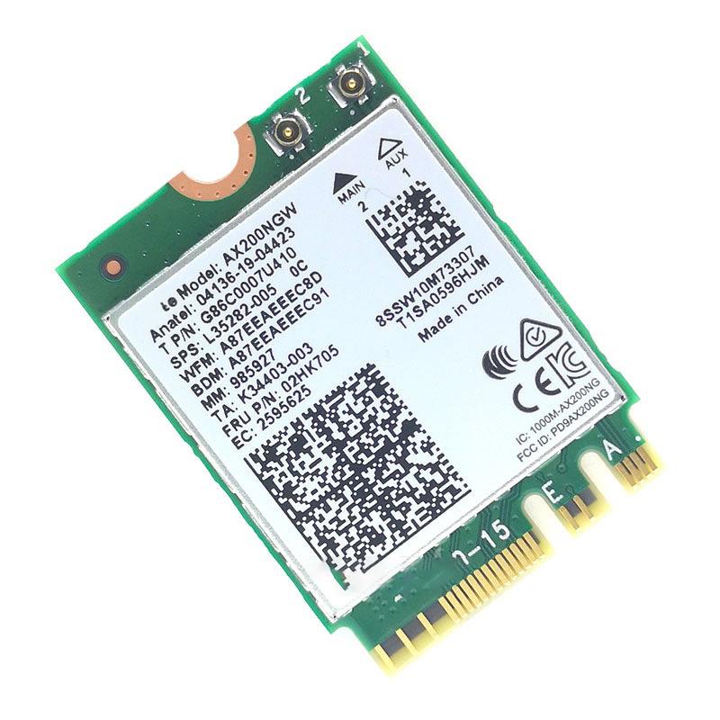 For Laptop Pc Wifi 6E Ax210 Bluetooth 5.2 M.2 Wireless Card Ax210Ngw 2.4Ghz 5Ghz 6Ghz 5374Mbps 802.11Ax Ax200 Adapter