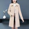 Winter Thickened Long Lamb Fur Jacket Woolen Coat for Mothers And Middle-Aged Women Fashionable Polyester