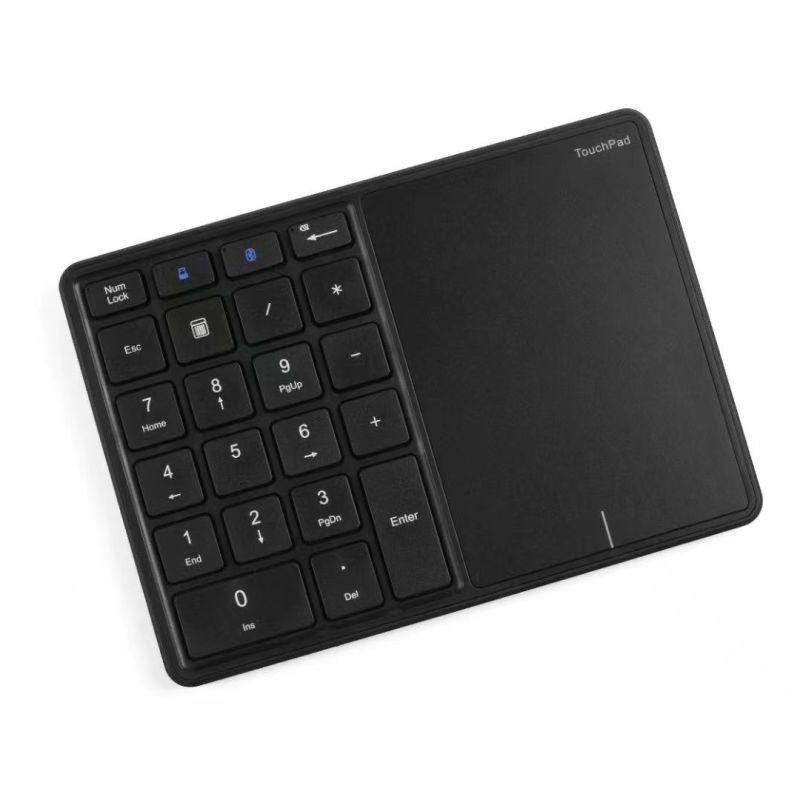 Ultra-thin Dual-Mode Wireless Bluetooth Numeric Keypad with Touchpad and USB Charging