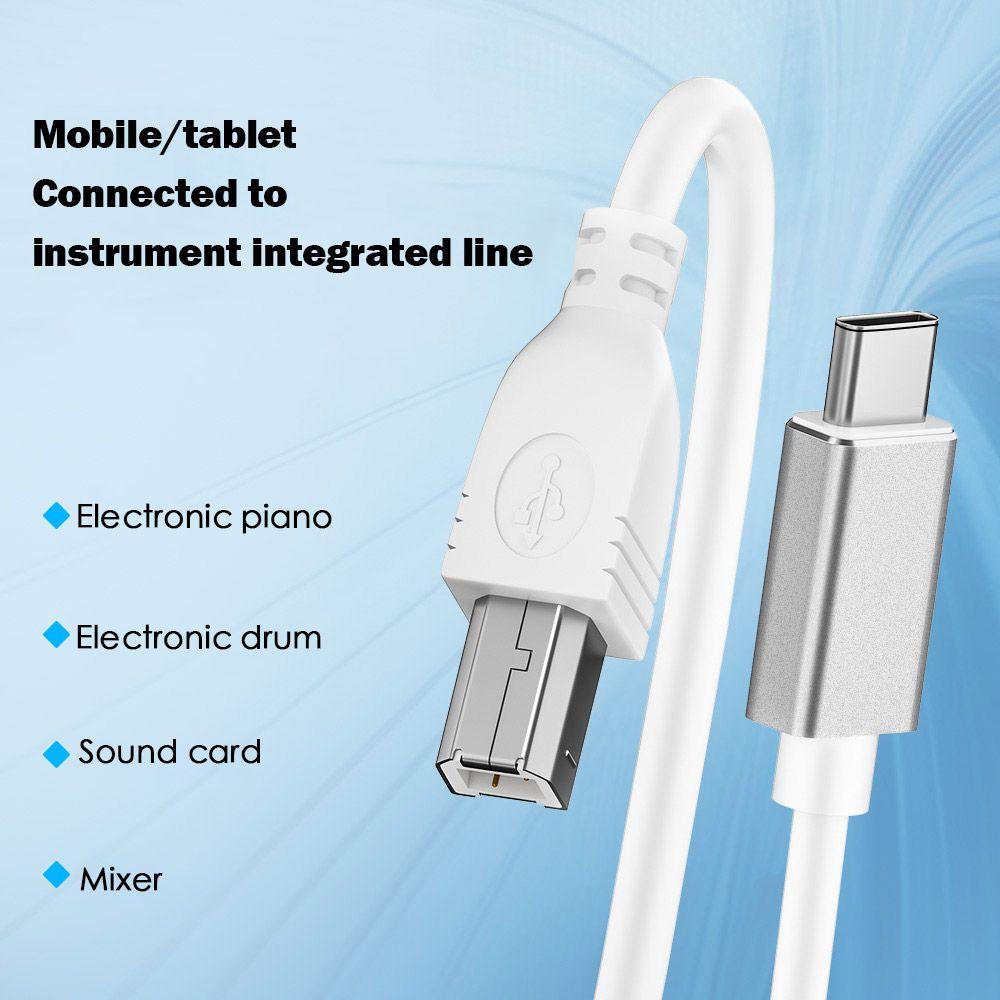 

Phone Connect Piano KVM Switch Printer Cable Printer Cord Type C to USB 2.0 Electronic Organ Cable