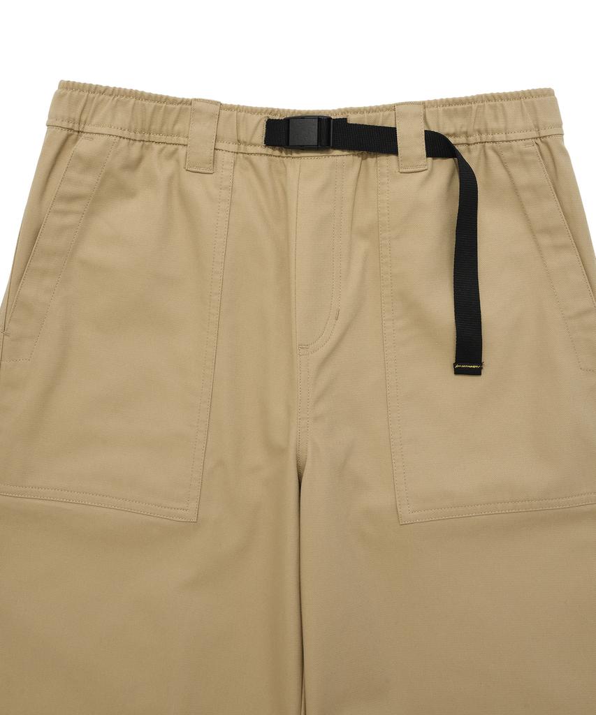 WACKY WILLY Webbing Belt Cotton Pants Beige