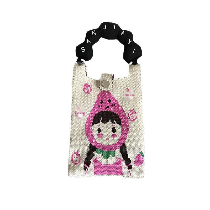 Adorable Knitted Mini Phone & Coin Purse: Compact, Portable, Versatile Bag for Women