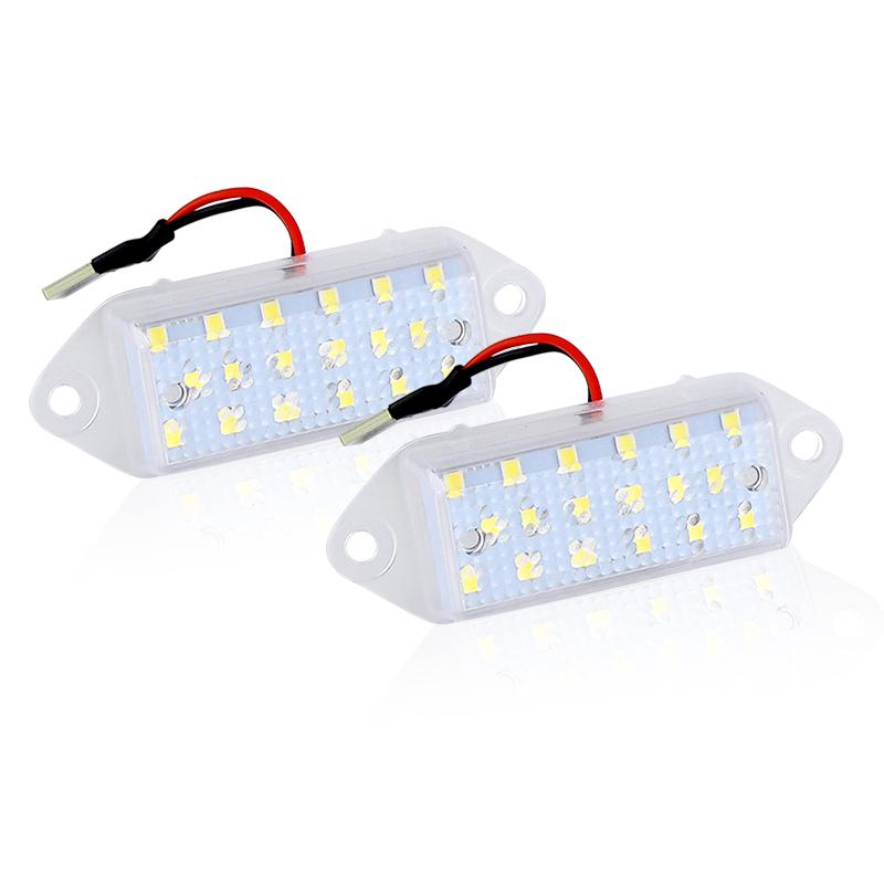 

2PCS For Mitsubishi Lancer 2003-2017 EVO VIII 2004-2008 EVO X 2008-2018 White Replacement LED Rear License Plate Lights Lamp