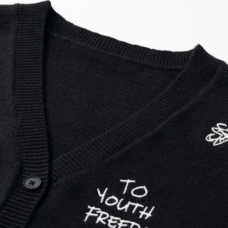 Chuyu V-Neck Knitted Cardigan with Cartoon Embroidery