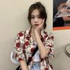 Printed Women's Shirt-fashionable Button Design-loose Casual Shirt