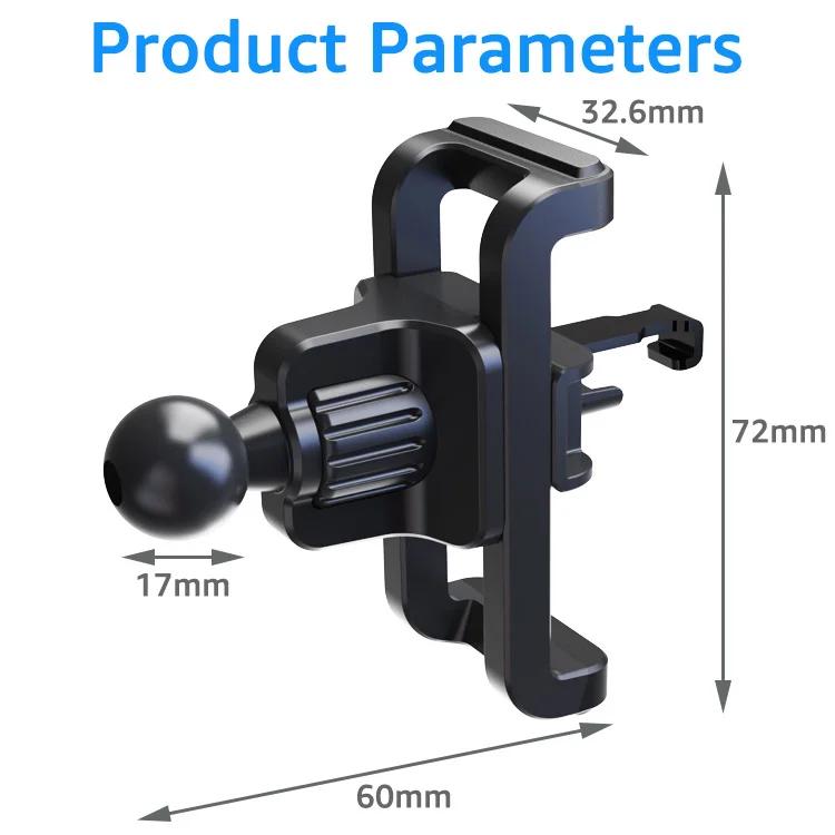 Untoom Auto Lüftungsschlitzklemme 17mm Kugelkopfbasis für Universelle Auto Handyhalterung Auto Luftauslass Klemmenhalterung für Auto Einzel Lamellen Lüftung