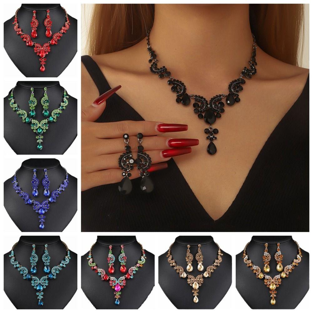 Elegant Necklace Earrings Set Luxury Bridal Jewelry Set Women's Jewelry Sets Women's Accessories