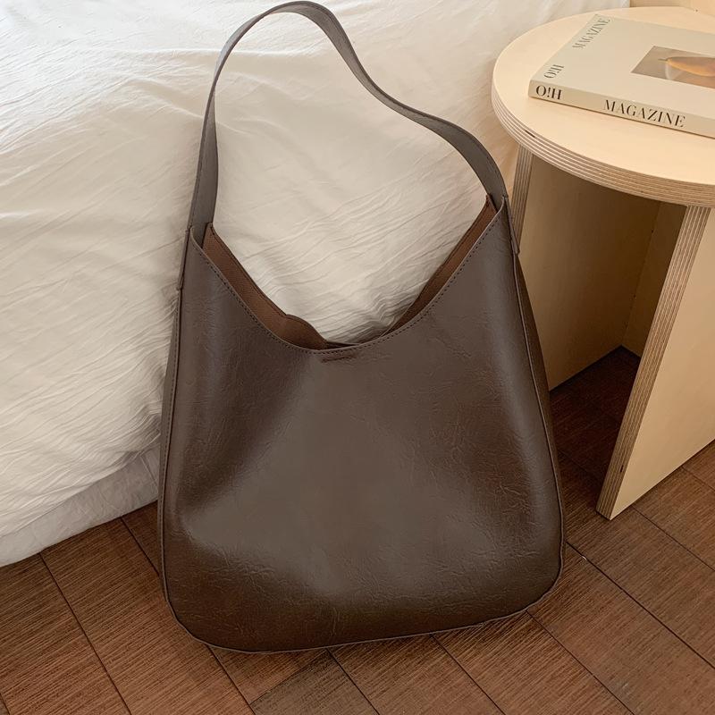 Premium Sense Simple Commuter Bag Fashion Casual Shoulder Underarm Bag Women 2025 New Retro Tote Bag