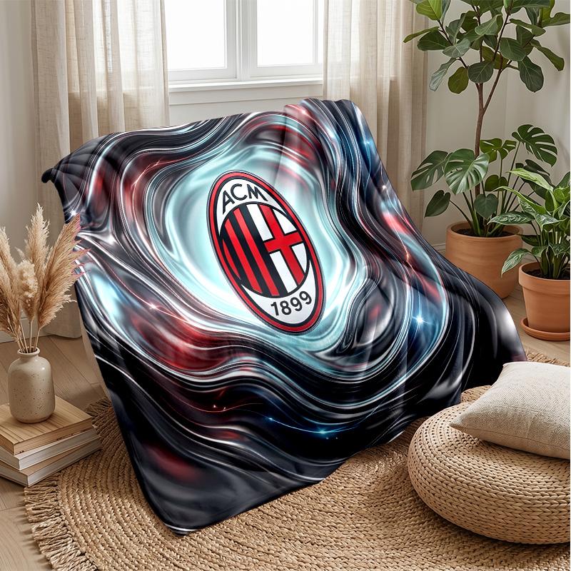 AC Milan Theme blanket Soft Flannel Blanket Plush Throw Blanket Cozy Sofa Bed Blanket for Home Decor