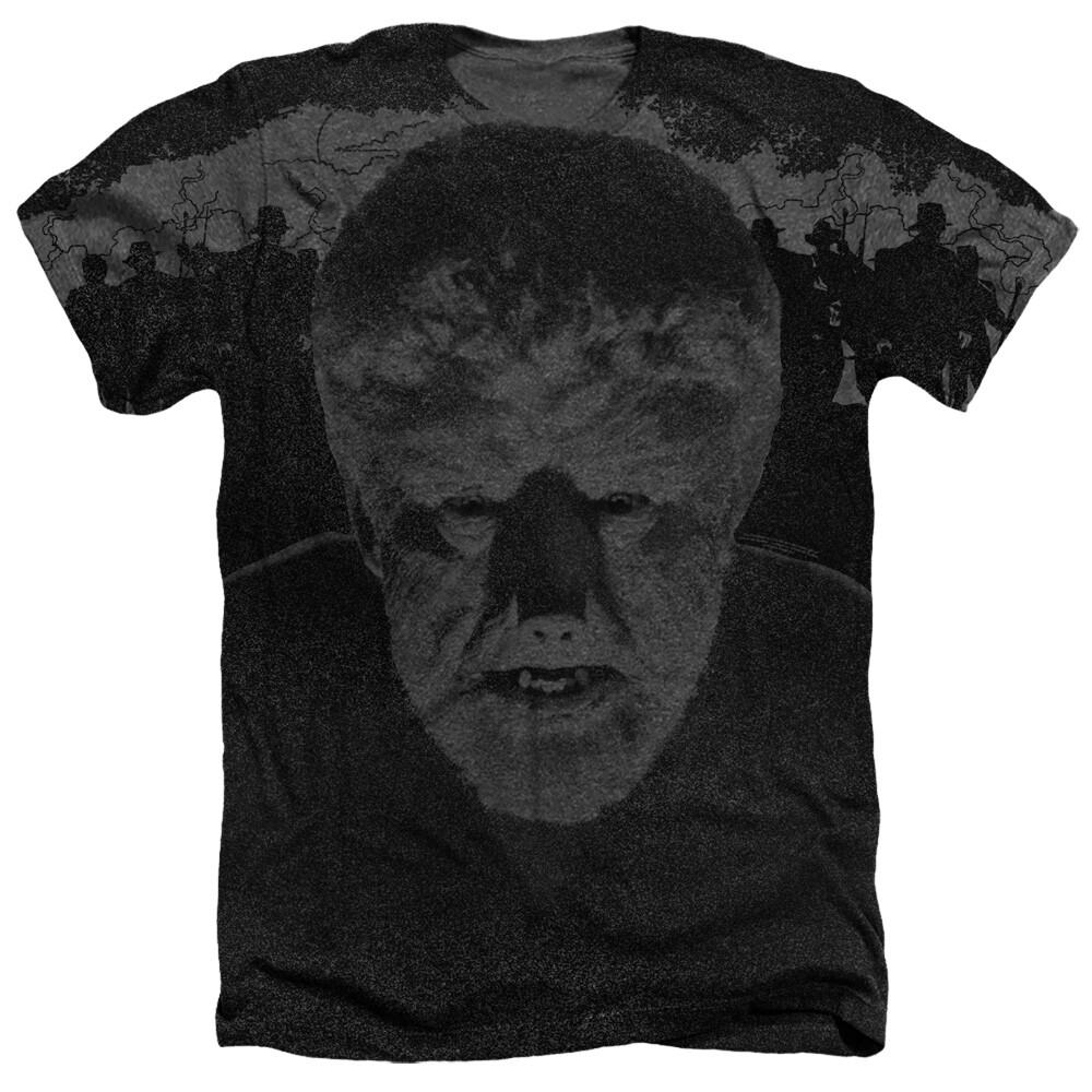 The Wolf Man Universal Monsters Lon Chaney Licensed Heather Adult T-Shirt M