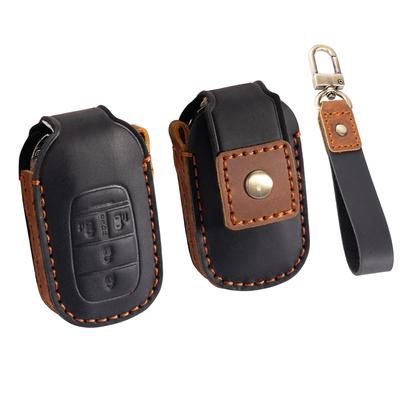 [PIMOHI] N-BOX Custom JF5 JF6 Schlüsselhülle, Echtes Leder, Kompatibel mit Honda, Neuer Schritt