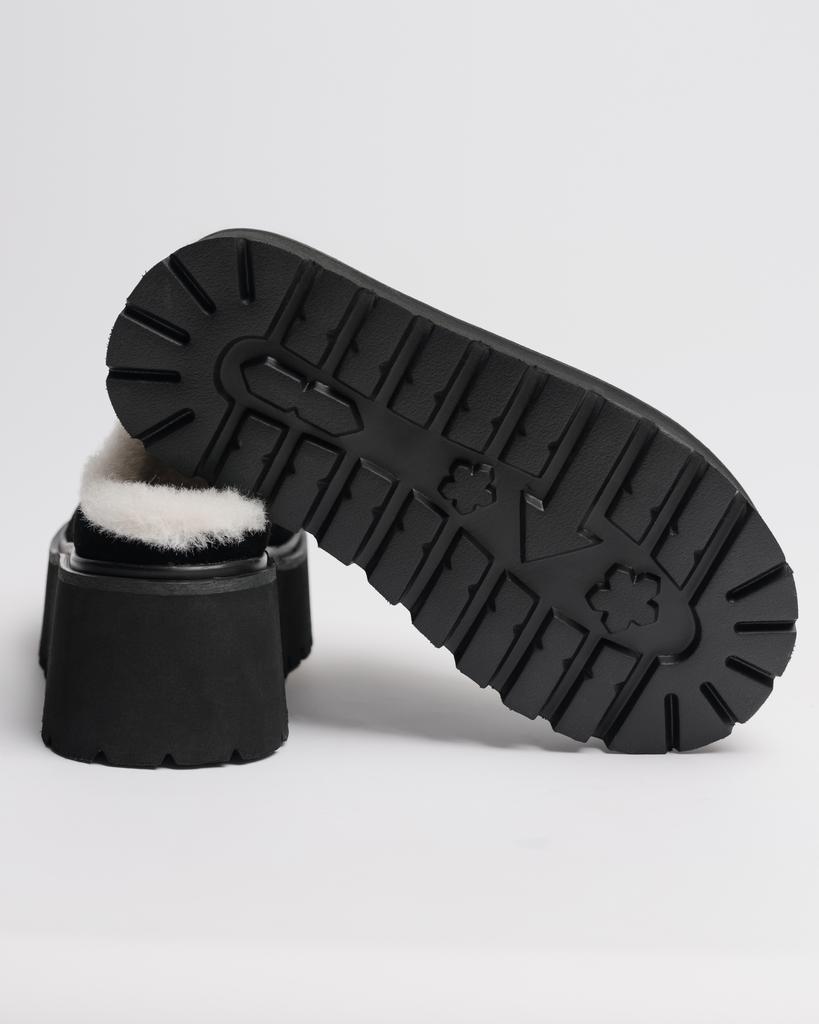 Угги на платформе Suny Liana 53800 36 черные замша шерсть