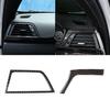 Real Carbon Fiber Car Interior Center / Side Air Conditioning Air Outlet Vent Cover Trim For BMW 3 4 Series F30 F32 2013-2018