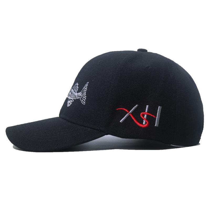 New Fishbone Embroidery Cap Men'S And Women'S Outdoor Casual Visor Summer Sun Block Baseball Cap