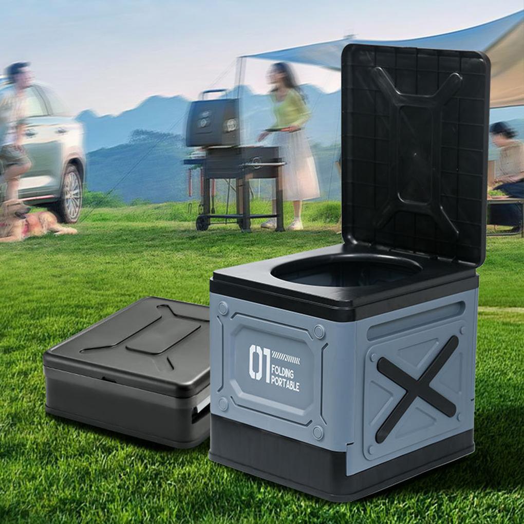 Car Folding Toilet Bucket Strong Bearing Capacity Trash Can for Tour Emergency Self-driving Travel Portable Outdoor Camp Toilet