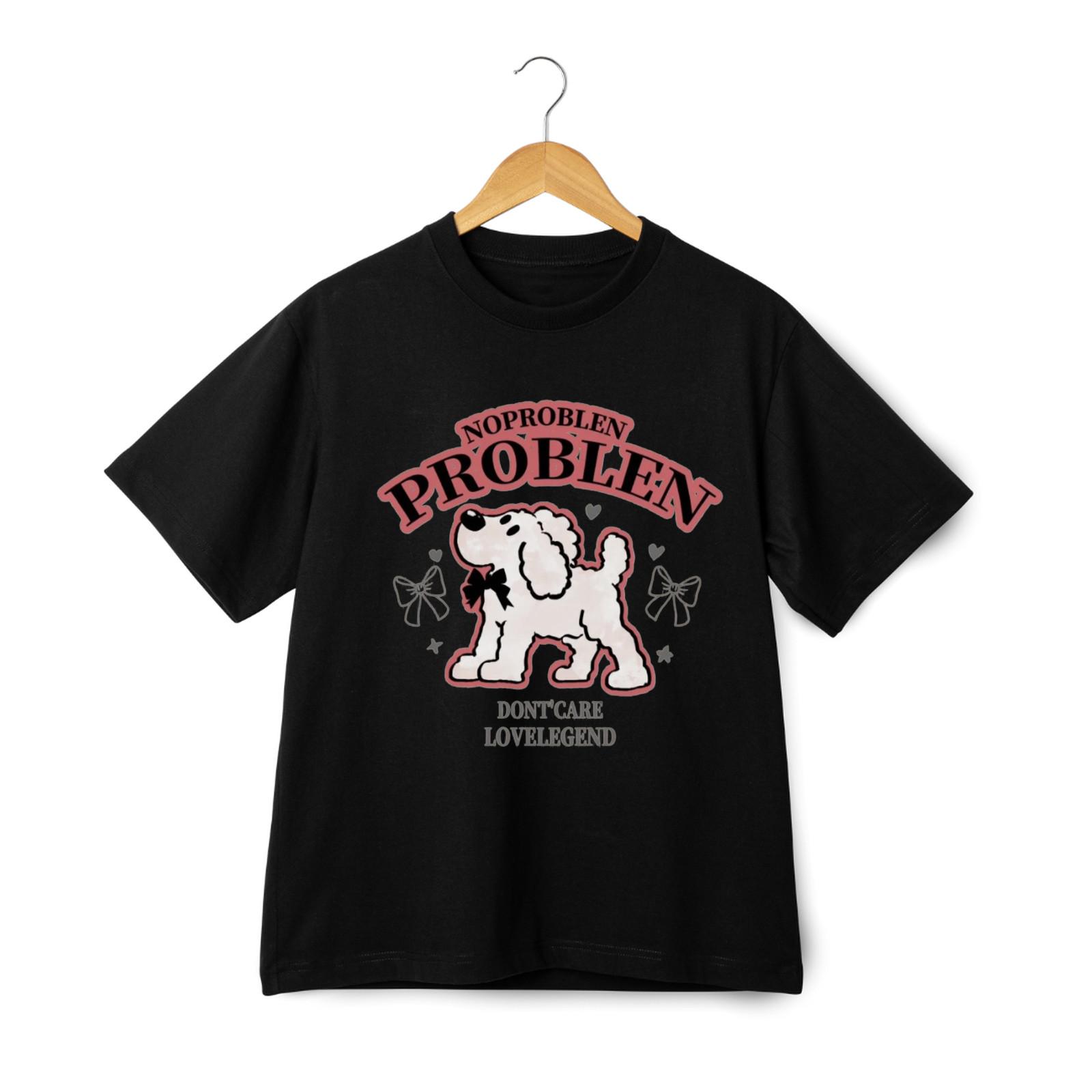 No Problem Stylish Dog Graphic Unisex Tee XL