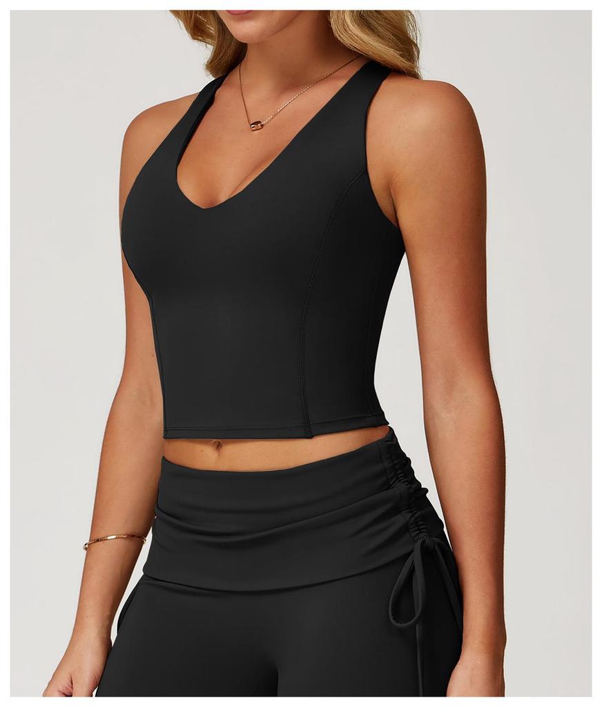 Women's Racerback Quick-Dry Yoga Vest - Bare Feel Shaping for Running & Fitness